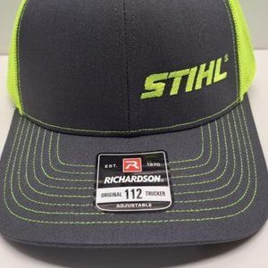 STIHL Chainsaws Outdoor Richardson 112 Trucker Snapback Hat Cap Hi-Vis Yellow